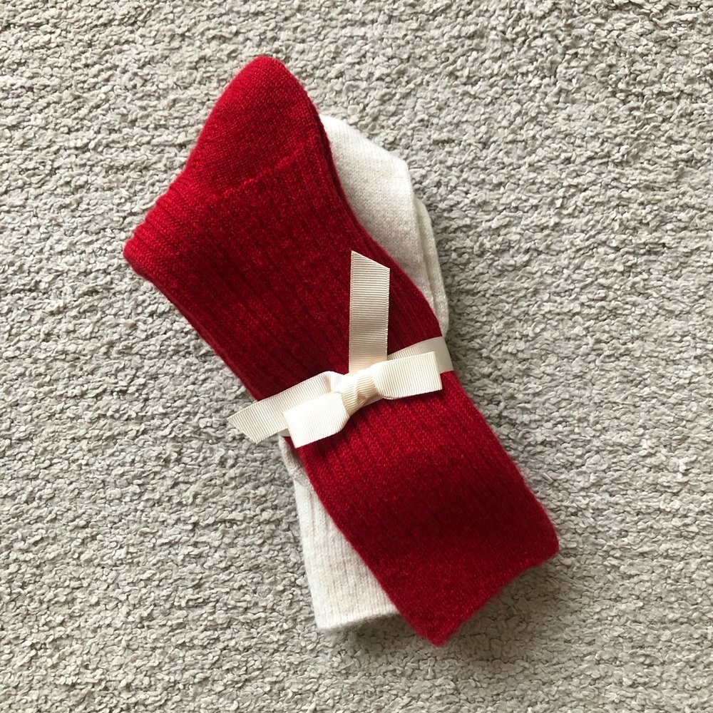 H&M Wool Blend Ribbed Crew Socks 2 Pack.NWT.